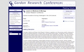 Gordon Research Conference on Lasers in Medicine & Biology